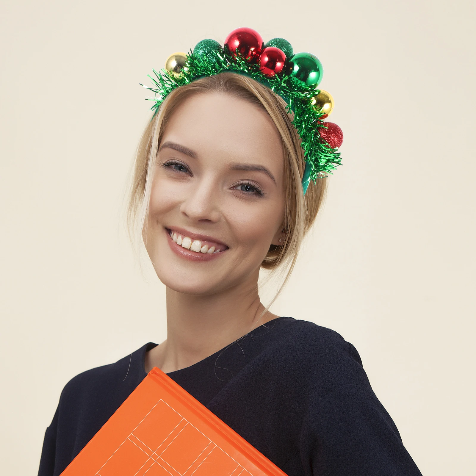 

Creative Headband Christmas Ball Design Festive Party Hair Accessory Xmas Headdress Holiday Decor Hair Hoops