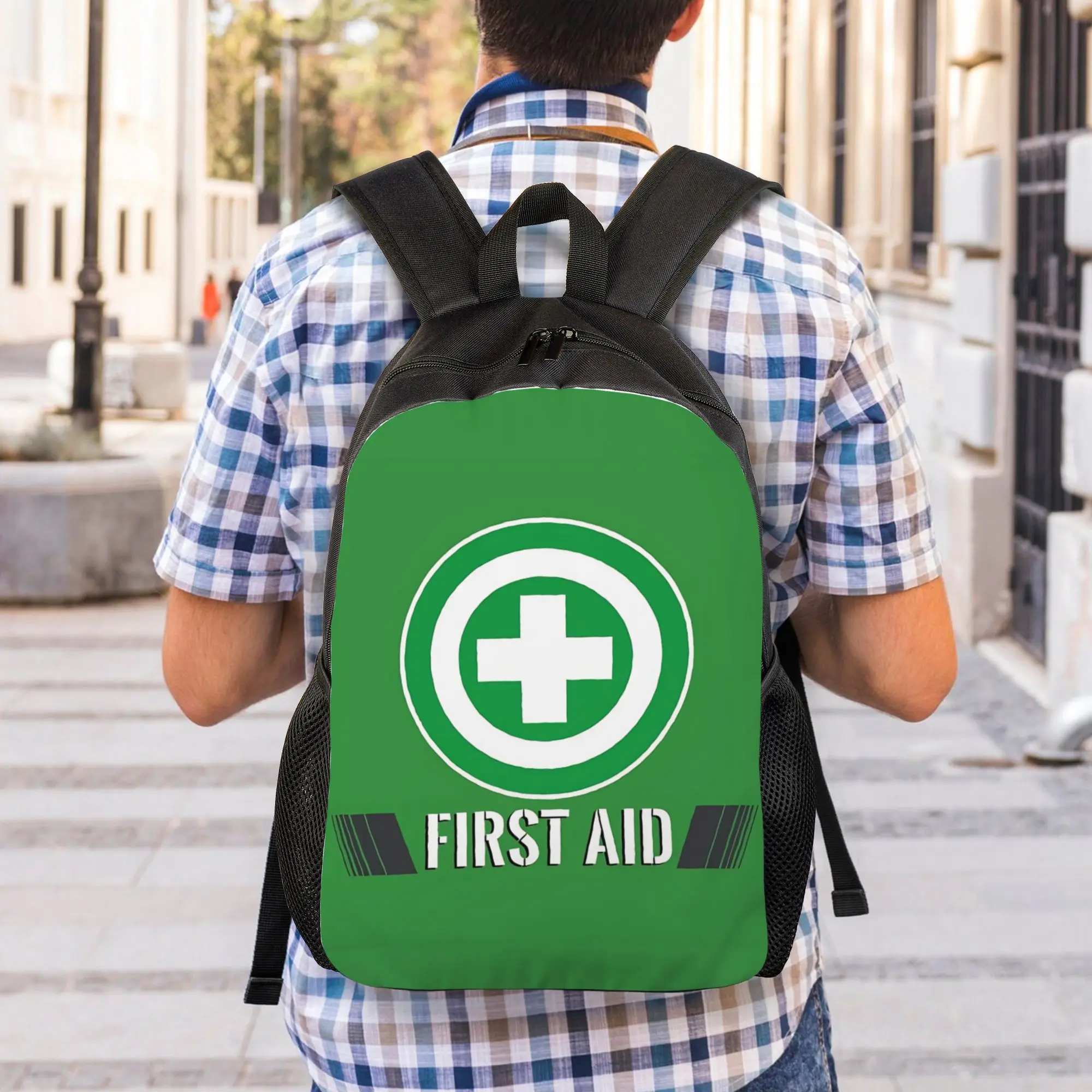 FIRST AID  Classical Backpack Gift High School Business Left 4 Dead 2 Daypack for Men Women College Canvas Bags - view 5