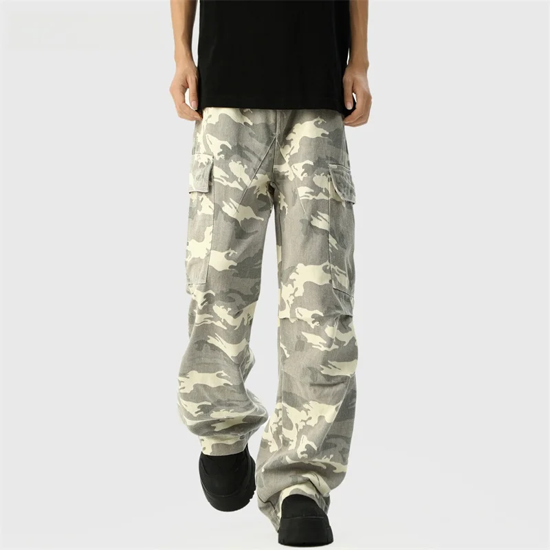 

ProteusBoy Men's Loose Fit Casual Pants Outdoor Camouflage Straight Leg Spring Summer Autumn Faionable Breathable Leisure T...