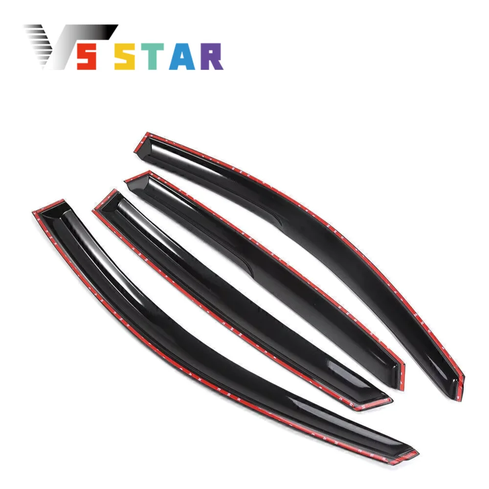 

4 шт., высококачественный материал JDM Mugen, стиль, ленточный оконный козырек, защита от дождя для Honda Accord 2018-2022 годов, 4 двери SLJ-1211