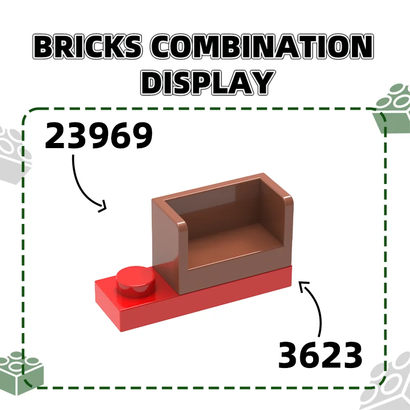 WANGE 157Pcs/Lot 23969 Double-sided Short Stool 2 Holes Loose Parts Compatible with Building Blocks DIY Toy Assembly Storage