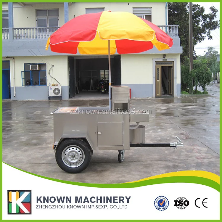 OEM KN120A food trailer truck hot dog cart Hamburger ice cream fast trailer/truck with free shipping by sea