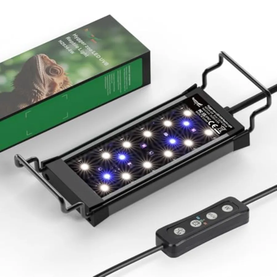 

【Spot goods】8W LED UVB Light for Reptiles Terrarium Light Extendable Reptile Tank Light with Controller ＆Dimming and 5 UVI Mode