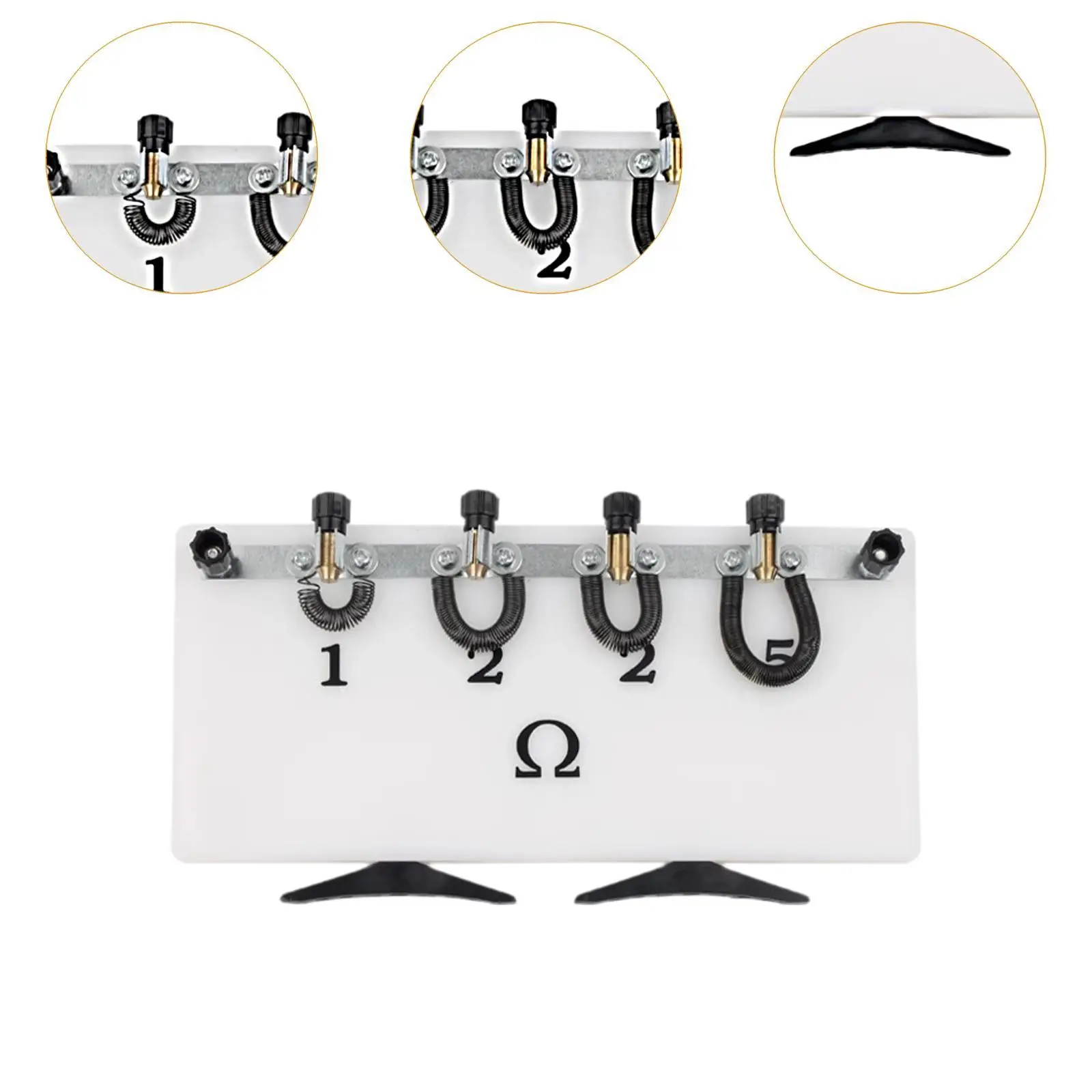 Widerstandsbox, pädagogischer Unterricht, Klassenzimmer, verstellbarer physikalischer Knopf, Schalter, wissenschaftliches Lernen, Strom, variable Widerstandsbox