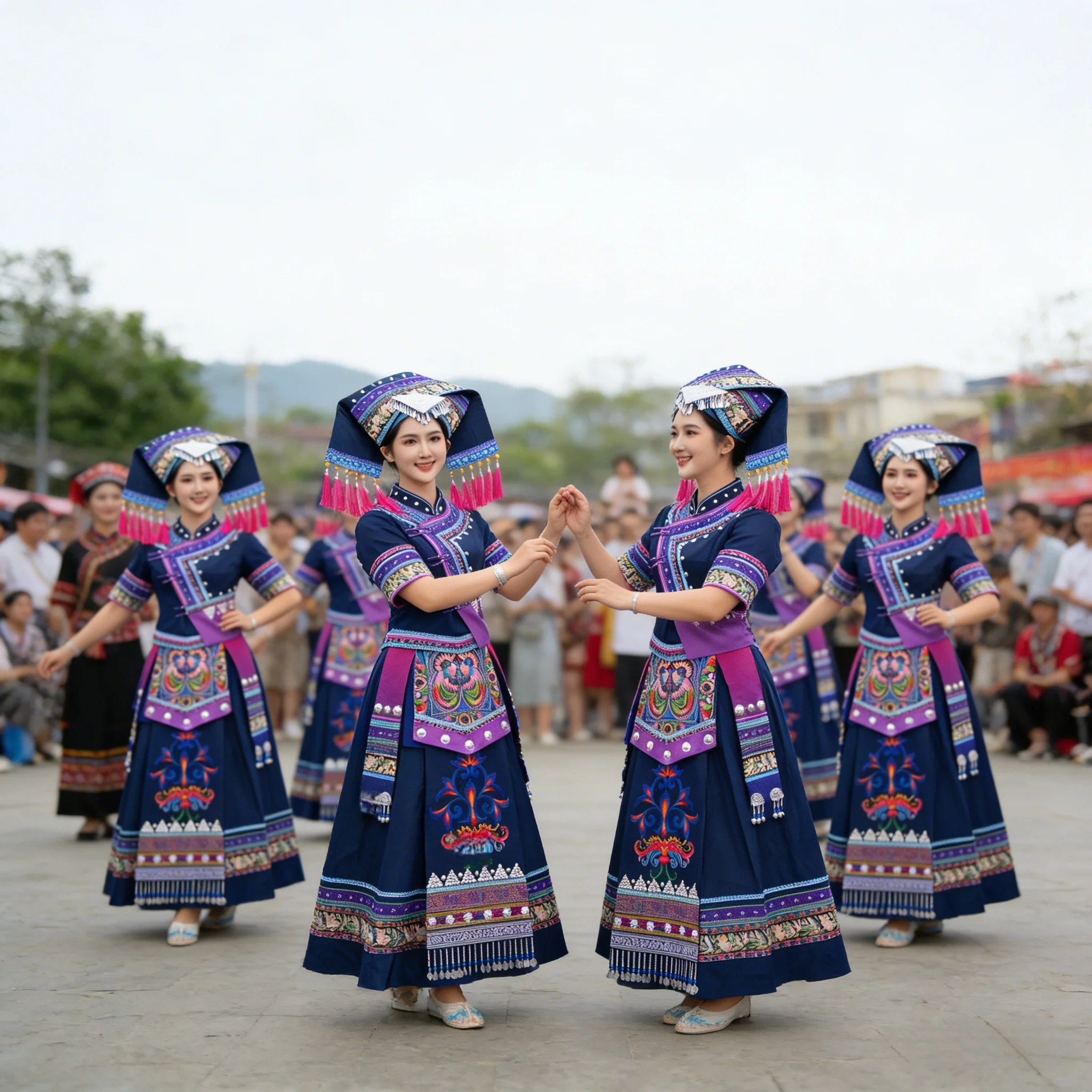 ele-embroidered-long-skirt-dance-performance-costume-women's-ethnic-minori-clothing-adult-guangxi-zhuang-ethnic-up