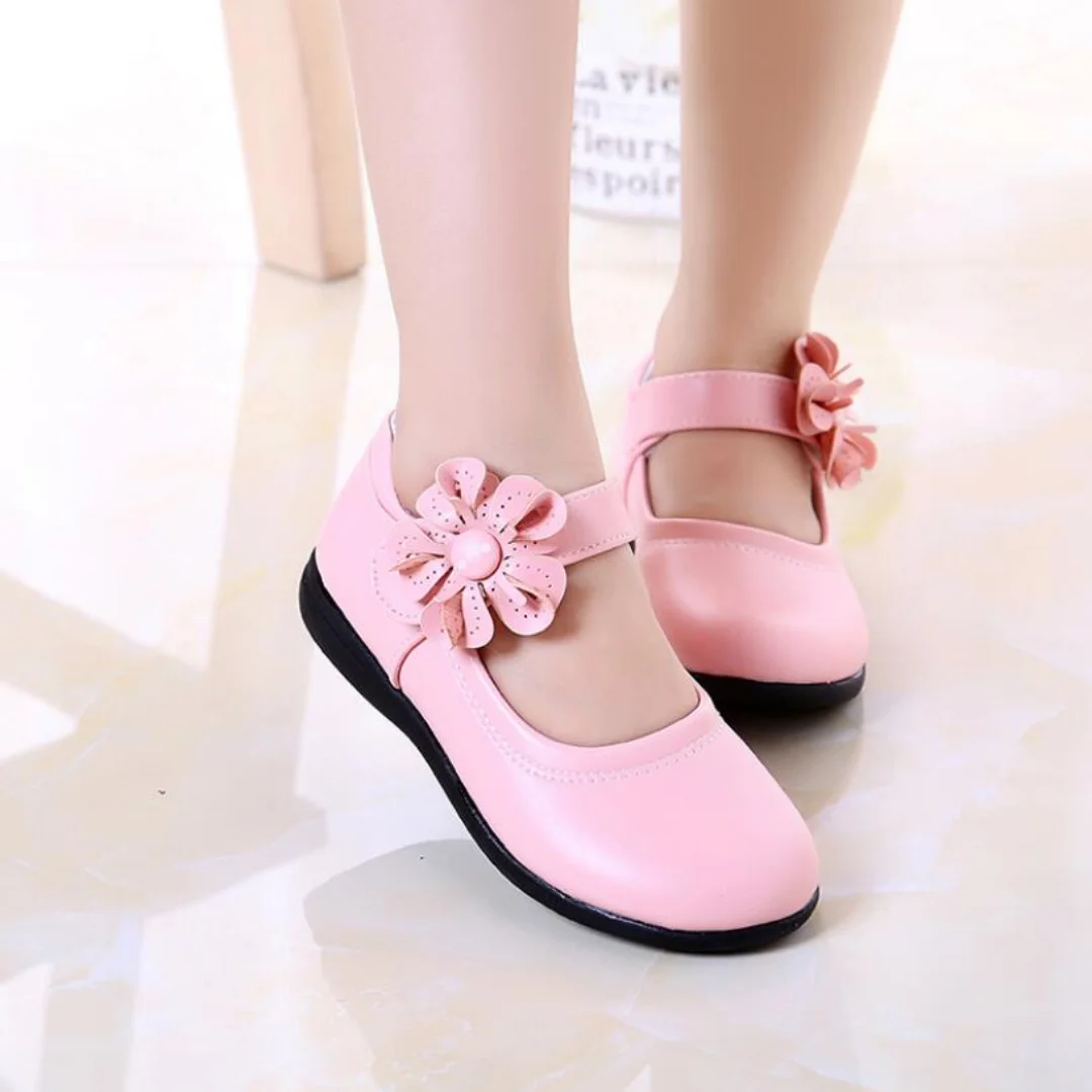 Kids Summer Bow-knot Black Student Sandals Fashion Girls Leather Shoes for Children Wedding Dress Princess School Shoes