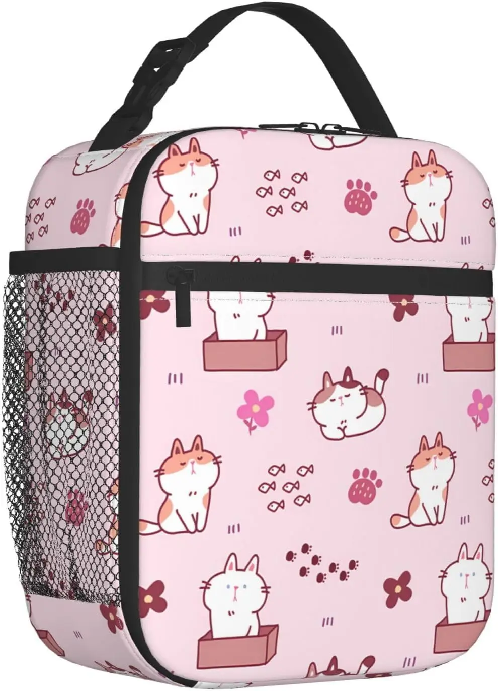 

Cat Lunch Box Insulated Aesthetic Lunch Bag for Women Men Adult Portable Reusable Cooler Thermal Leakproof Tote