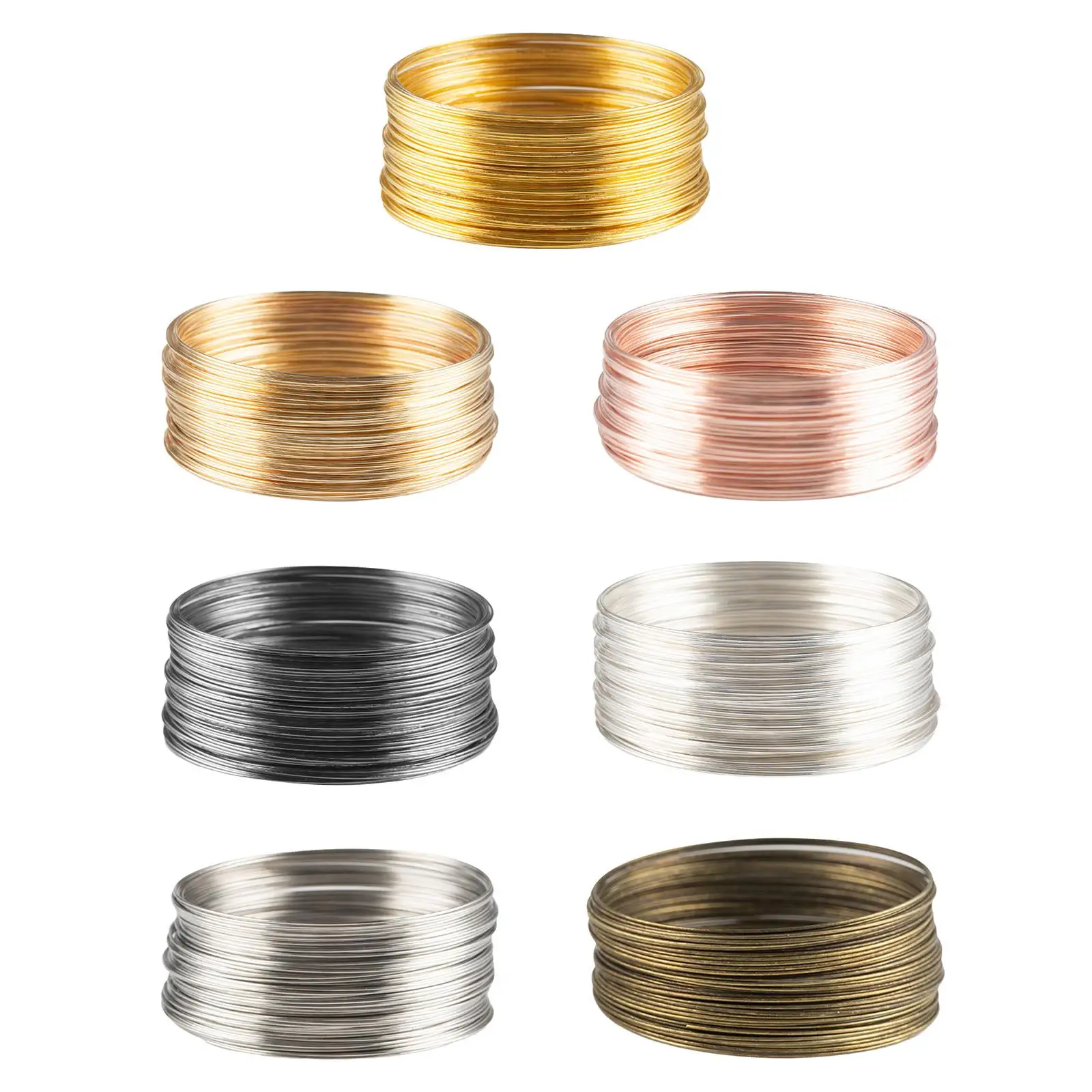 50 Loops Jewelry Wire Memory Wire for Jewelry Making DIY Versatile Multipurpose Memory Beading Wire for Bracelet Bangle Earring