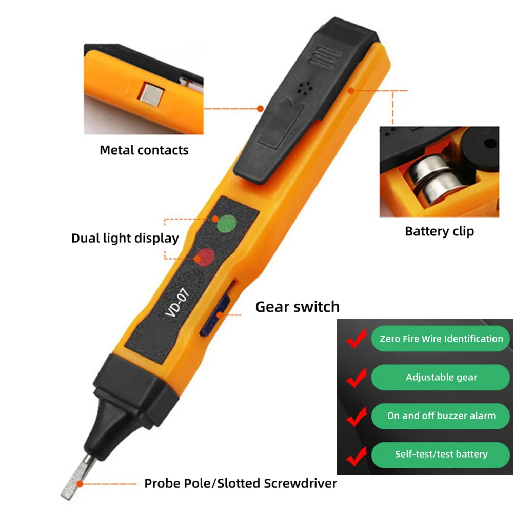 70-250V Electrical Tester Pen Voltage indicator Test Pencil Tester Screwdriver Voltage Detector Test Pen Electrician tool