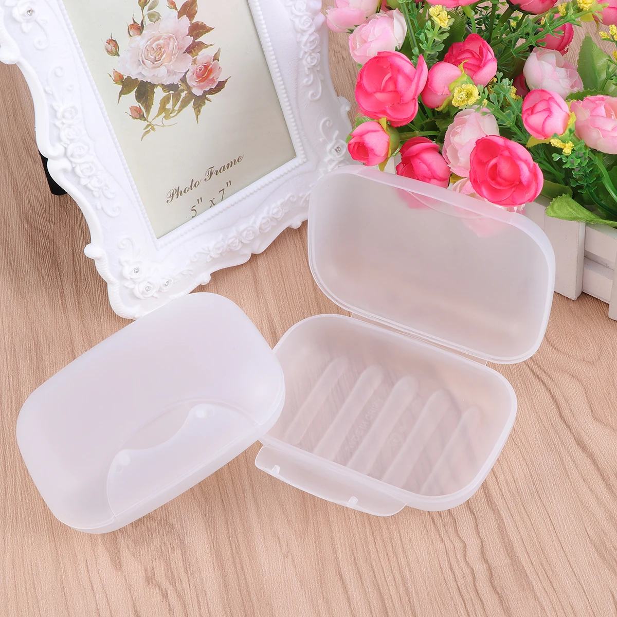 

Portable Soap Box Container for Traveling Sealed Case Flakes Leak Proof Holder Leakproof