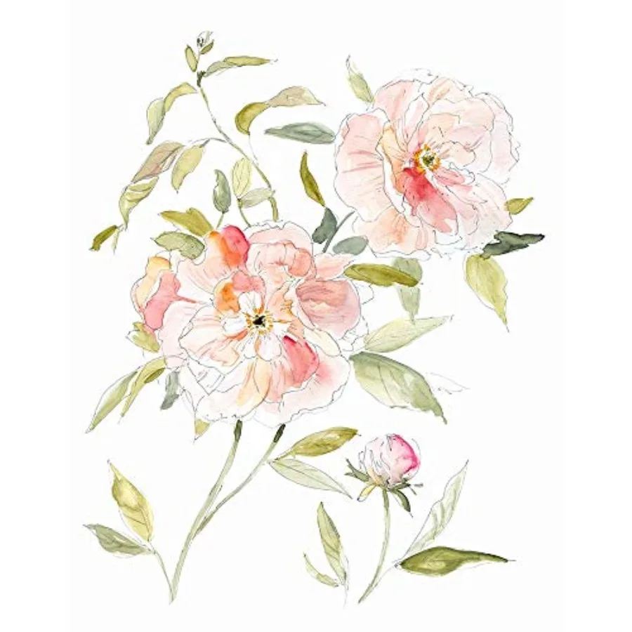

Posterazzi PDX40892LARGE Sketchbook Cottage Rose II Фотопринт 24 x 36 Multi