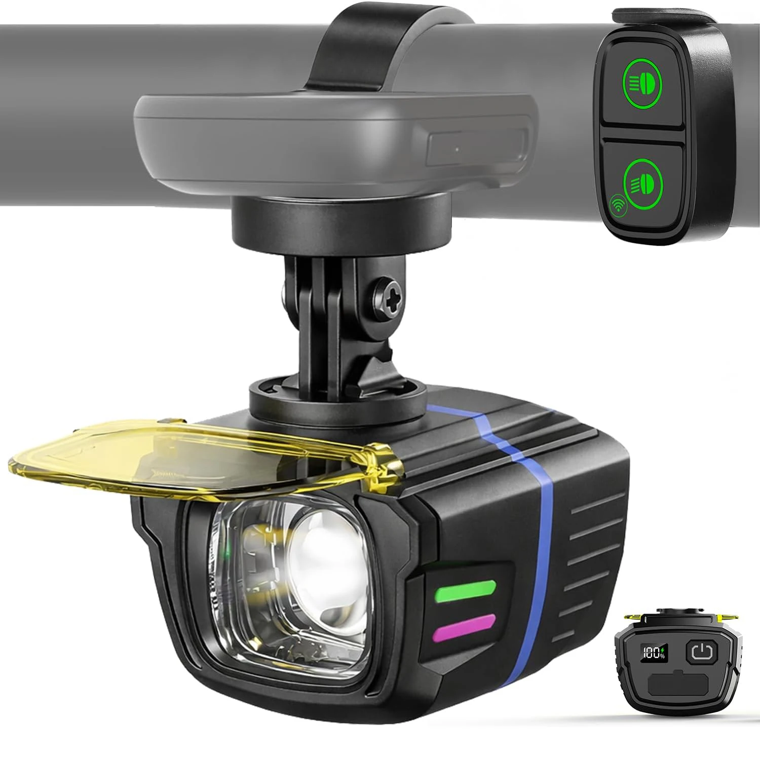 

Велосипедные фонари, совместимые с креплением Garmin/GoPro, 1100 люмен, с высоким и низким светом, для ночной езды