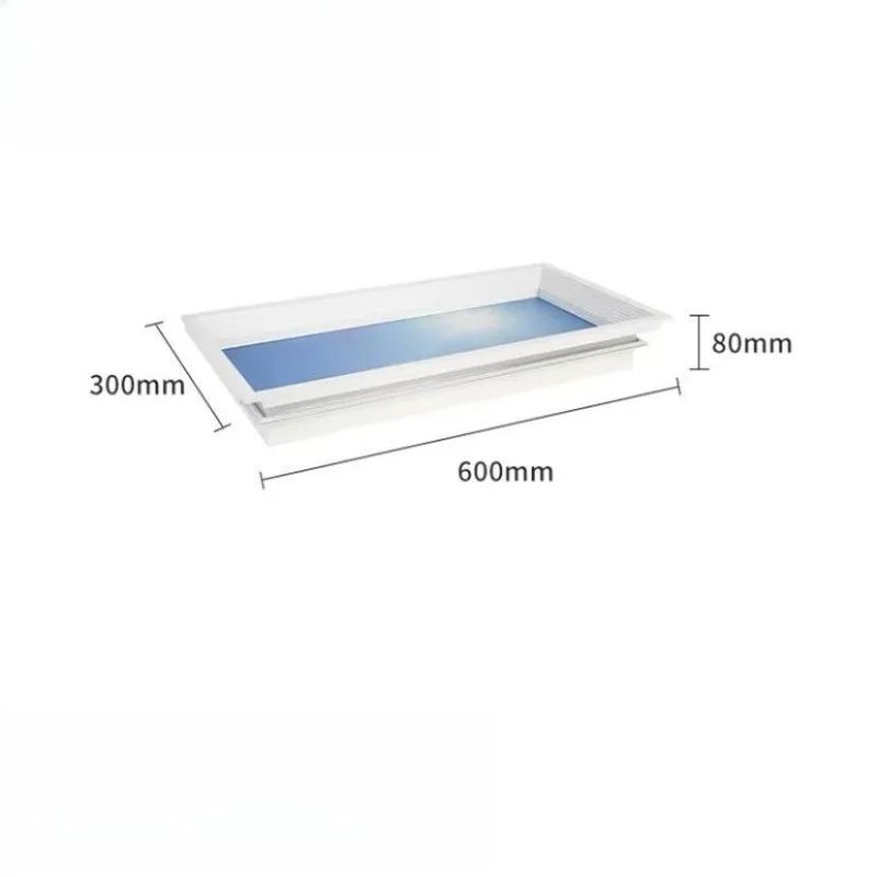Modern Acrylic Recessed LED Skylight Ceiling Light 300x600 Natural Blue Sky Honeycomb Integrated Kitchen Bathroom Decor New