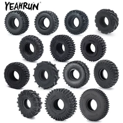 YEAHRUN-Pneus De Roda De Borracha Macia, 1:18 RC Crawler, Peças De Atualização De Carro, 50mm, 54mm, 58mm, 62mm, 64mm, 65mm, TRX-4M, 1:18, Axial SCX24, 1, 24 RC, 4 PCes