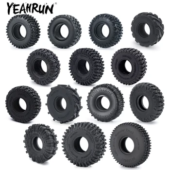 YEAHRUN 4 pièces 1.0 pouces pneus de roue en caoutchouc souple 50/54/58/62/64/65mm pour TRX-4M 1/18 Axial SCX24 1/24 RC pièces de mise à niveau de voiture sur chenilles