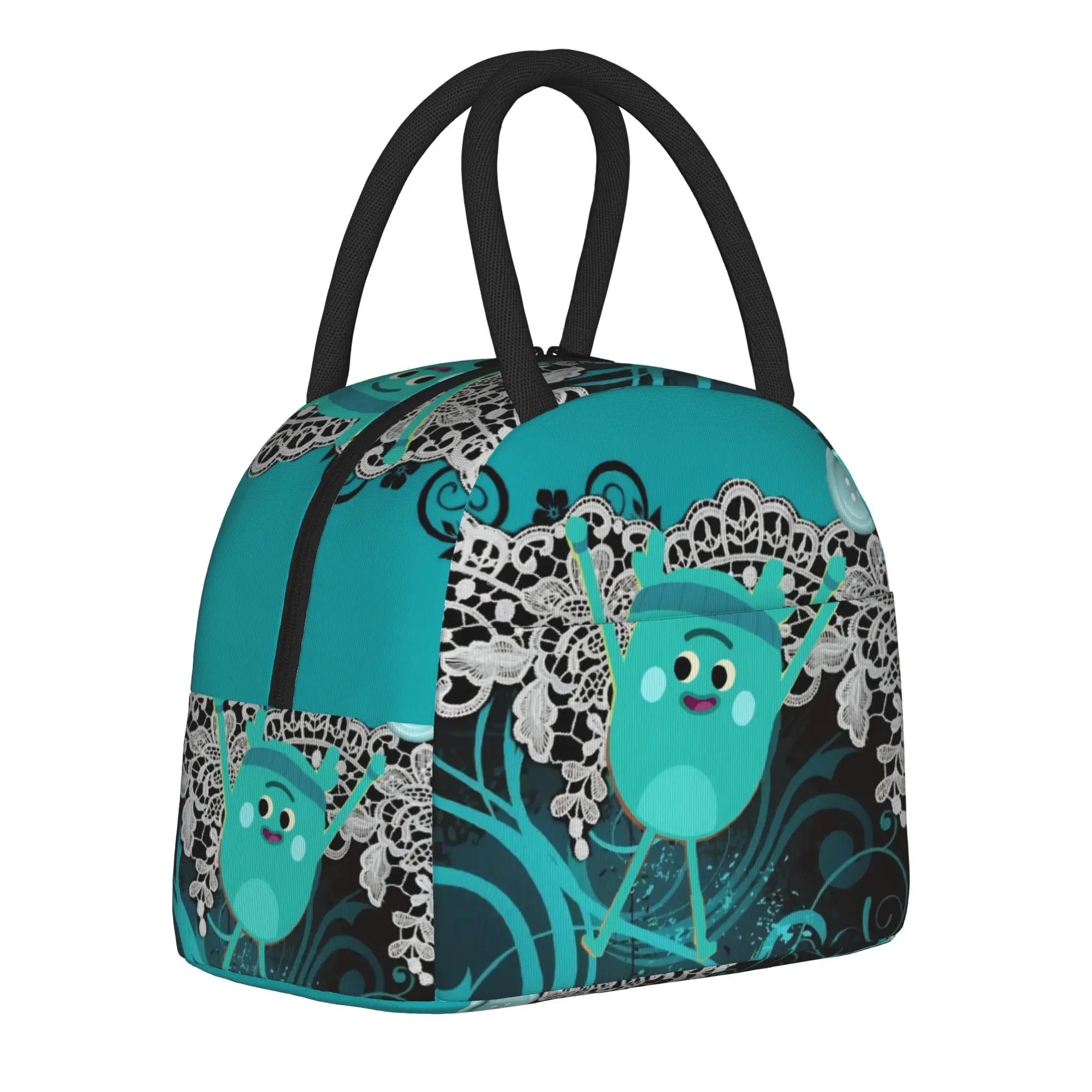 Bumbles Educational Cartoon Nums Tote Insulated Lunch Bag Grumble Portable Food Bag Leakproof Cooler Thermal For Work Large Size