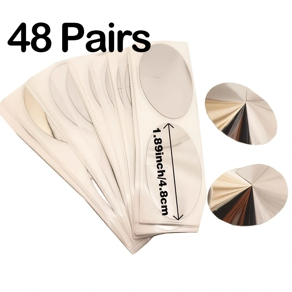 48 Pairs Disposable Tanning Eye Stickers  Strap-Free Gentle on Lashes Maintain Clear View – Indoor & Outdoor Tanning Accessory