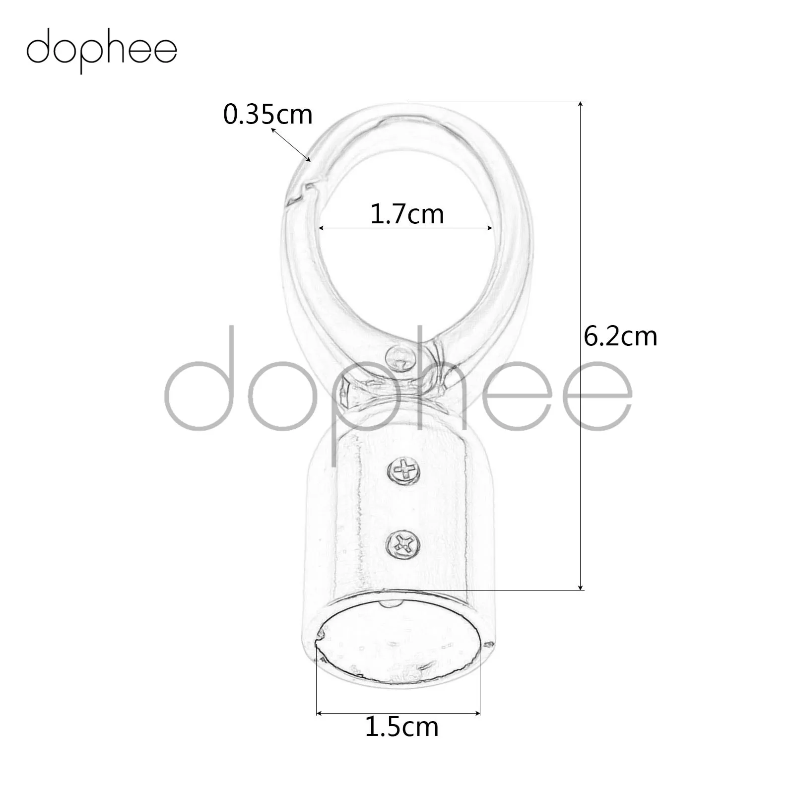 dophee 1pc DIY Handbag Decorative Leather Rope/Tassel Bell Spring Opening Bag Hook Hardware Accessories