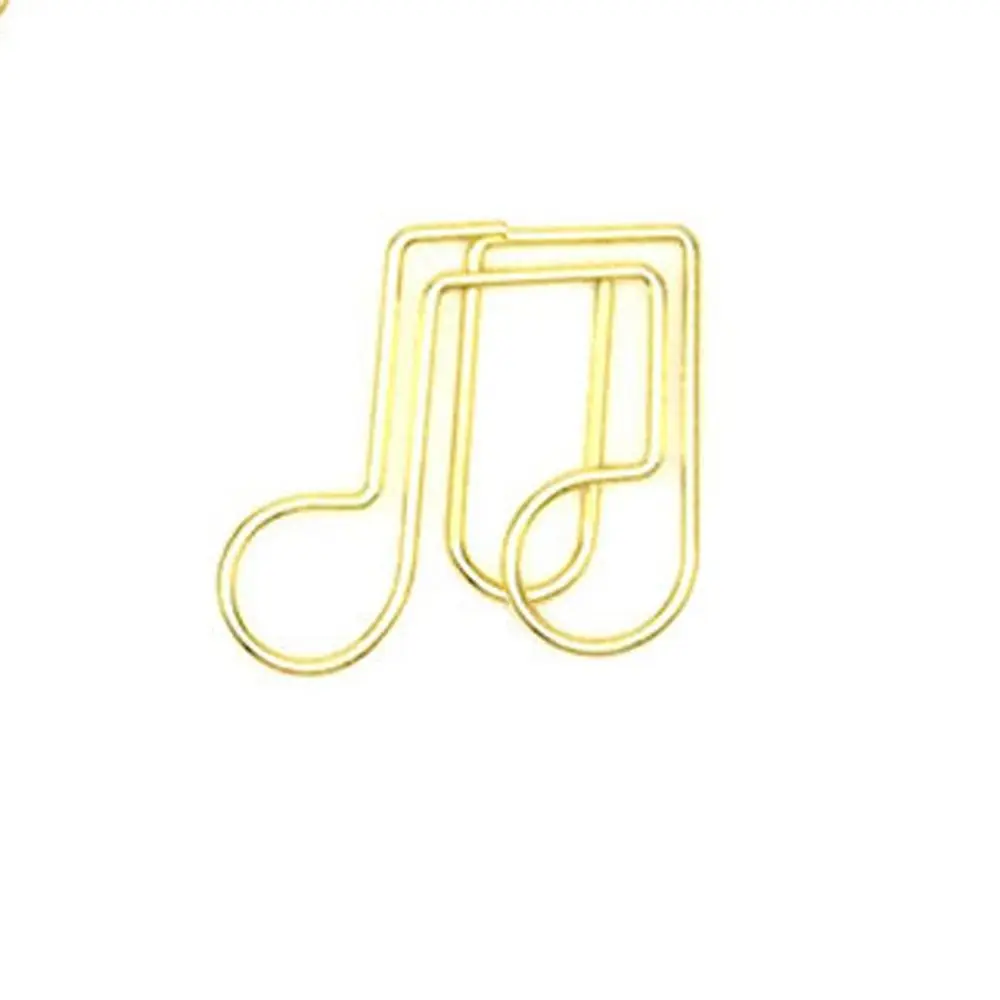 10pcs Metal Memo Music Note Paper Clips Index Bookmark Music Note Metal Paper Clips Clip-on Guitar Creative Bookmark Clip School