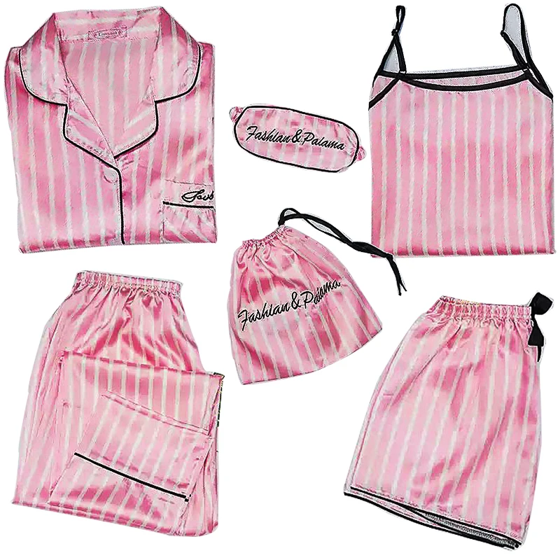 

Women's Plus Size Pajama Set – Sexy Striped Shirt & Pants, Soft Spring Sleepwear with Floral Print, Cozy Home Loungewear