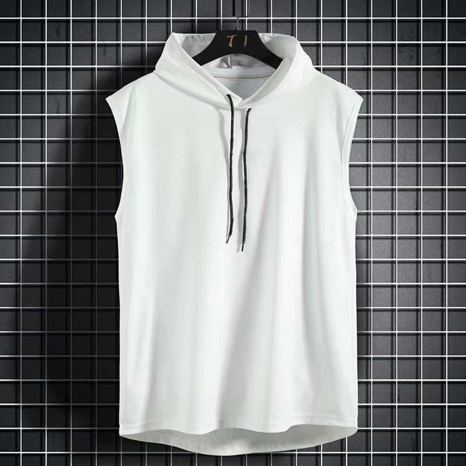 Men's Summer Sleeveless Shirt Comfortable to Wear Crop Tank Top T-Shirt for Outdoor Traveling Shopping Wear image 2