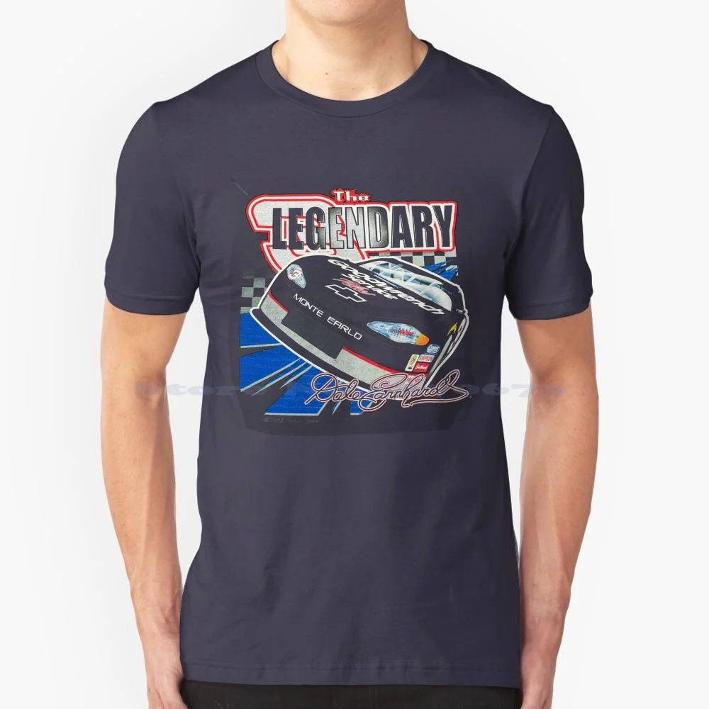 Dale Earnhardt The Legendary Retro T Shirt 100% Cotton Tee Racing Dale Jr Daytona Legendary Dale Earnhardt Jr Thrift Jeff