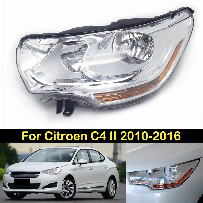 DECHO For Citroen C4 II 2010 2011 2012 2013 2014 2015 2016 Front bumper Headlight headlamp head light head lamp