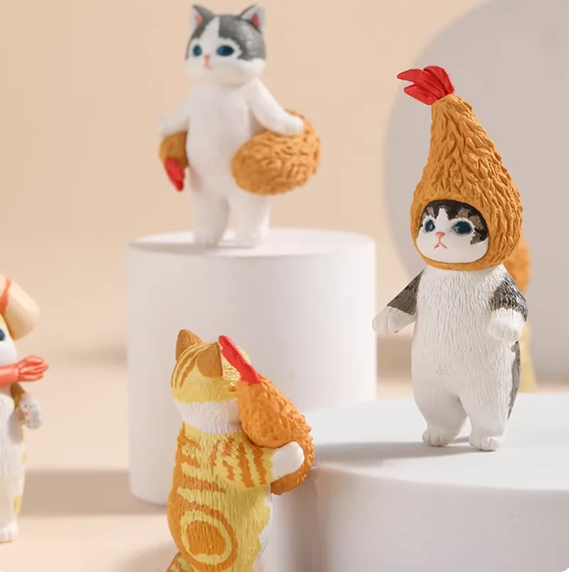 

Коллекционная фигурка Mufosand Fried Shark Cat в рюкзаке (слепая коробка), модные игрушки из ПВХ, подарки на день рождения и праздники, украшение для рабочего стола