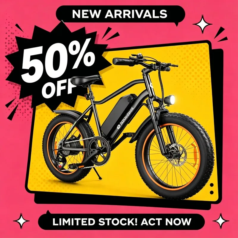 

Isinwheel M10 Plus Pro Adult Electric Bike 1000W Peak Motor 20/28MPH Dual Crown Fork Mountain Ebike 10.4/13Ah Battery