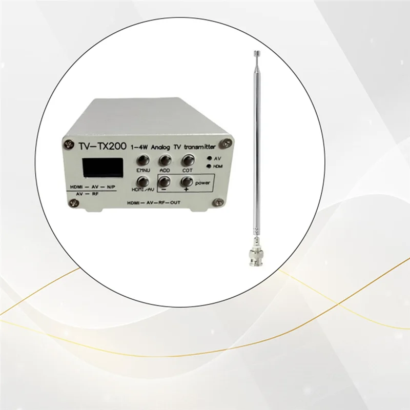 

-A95Z TV-TX200 VHF/UHF Analog TV Transmitter Support HD/AV Signal Input Analog Signal Transmitter With Telescopic Antenna