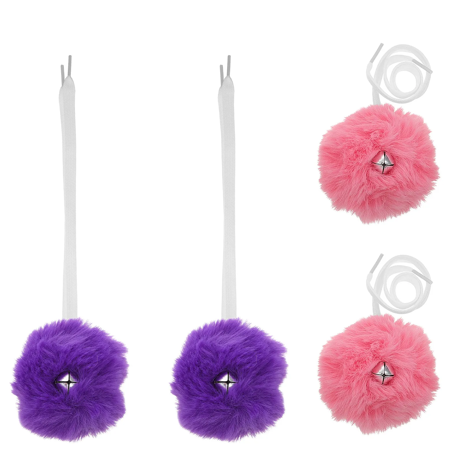 

2 пары шнурков для роликовых коньков с помпонами, декоративные шнурки для обуви, аксессуары для коньков, украшения для обуви, шнурки с помпонами