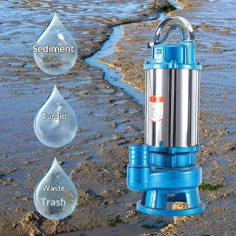 Stainless steel electric portable cutting sewage pump 220V pig farm biogas digester and sludge