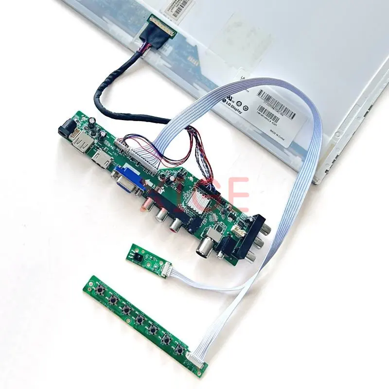 Imagem -06 - para Ltn156at05 Ltn156at09 Placa Controladora 2av Mais Usb Mais Dmi Mais Vga Kit Faça Você Mesmo Sinal Digital Dvb Monitor do Portátil 1366*768 15.6 Lvds 40 Pinos
