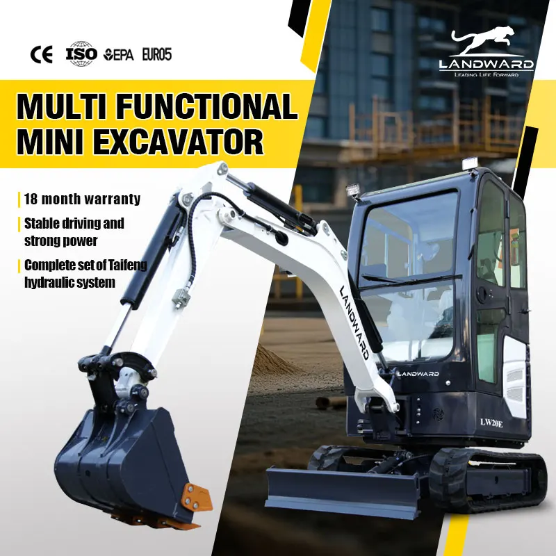 

Китай LANDWARD 2-тонный экскаватор Kubota, двигатель 2000 кг, высококачественный экскаватор, европейский бестселлер, новый мини-экскаватор LW20E по индивидуальному заказу