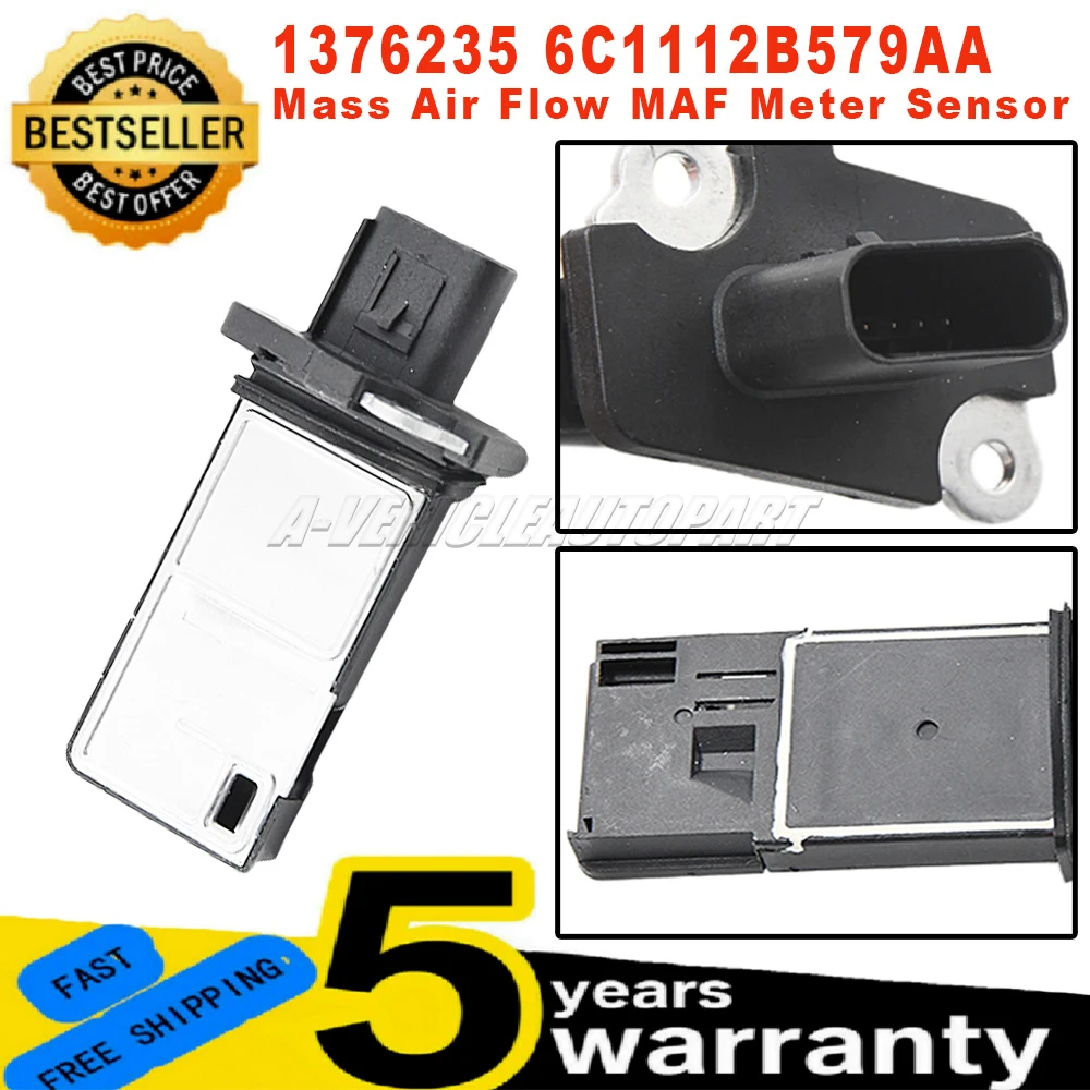 

Новый 1376235 для Peugeot Boxer Citroen Jumper Relay Fiat Ducato, 1 шт., датчик массового расхода воздуха MAF 6C1112B579AA, автомобильные аксессуары