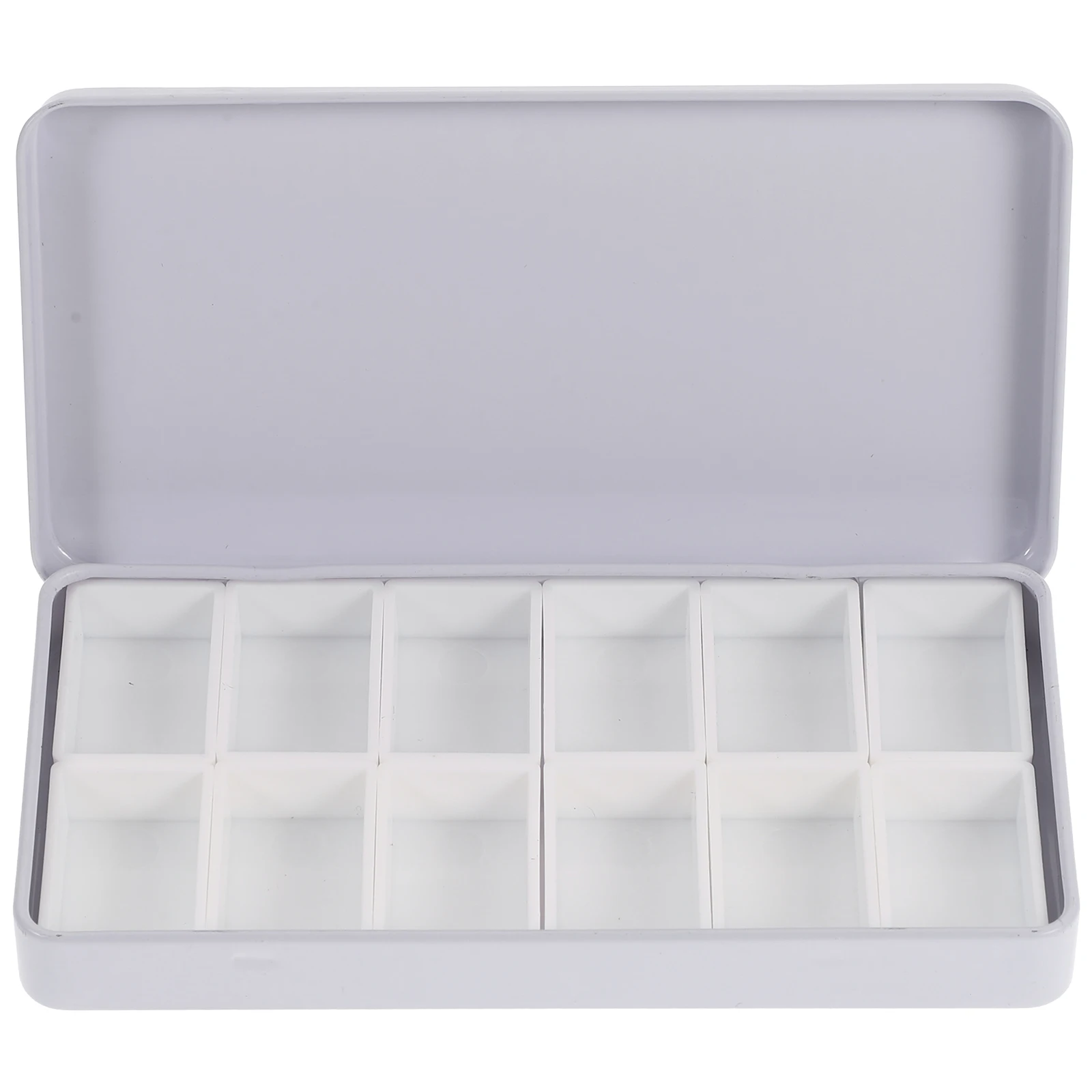 

1 set Watercolor Paint Box Mini Portable Palette Storage Case Metal Boxes Empty Can Iron Pans Durable Long Lasting Supplies