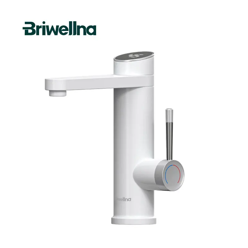 Briwellna – robinet chauffe-eau électrique 220V, robinet de lavabo, bec pivotant à 120 °, mélangeur Intelligent, Geyser