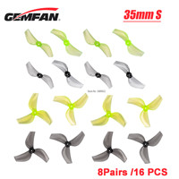 8Pairs(8CW+8CCW) Gemfan 35mmS 35mm 3 Blade/ 2 Blade PC Micro Propeller 1mm  for FPV RC indoor Tinywhoop Drones 0802 Motor