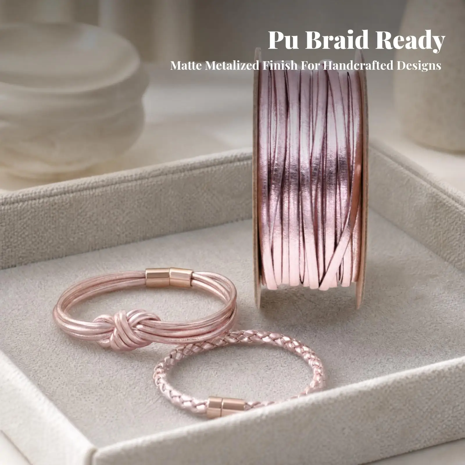 Craft Cord 2mm PU Leather Flat Rope 15m Soft Pliable for Jewelry Making Necklace Bracelet Braided DIY Creative Gift Wrap