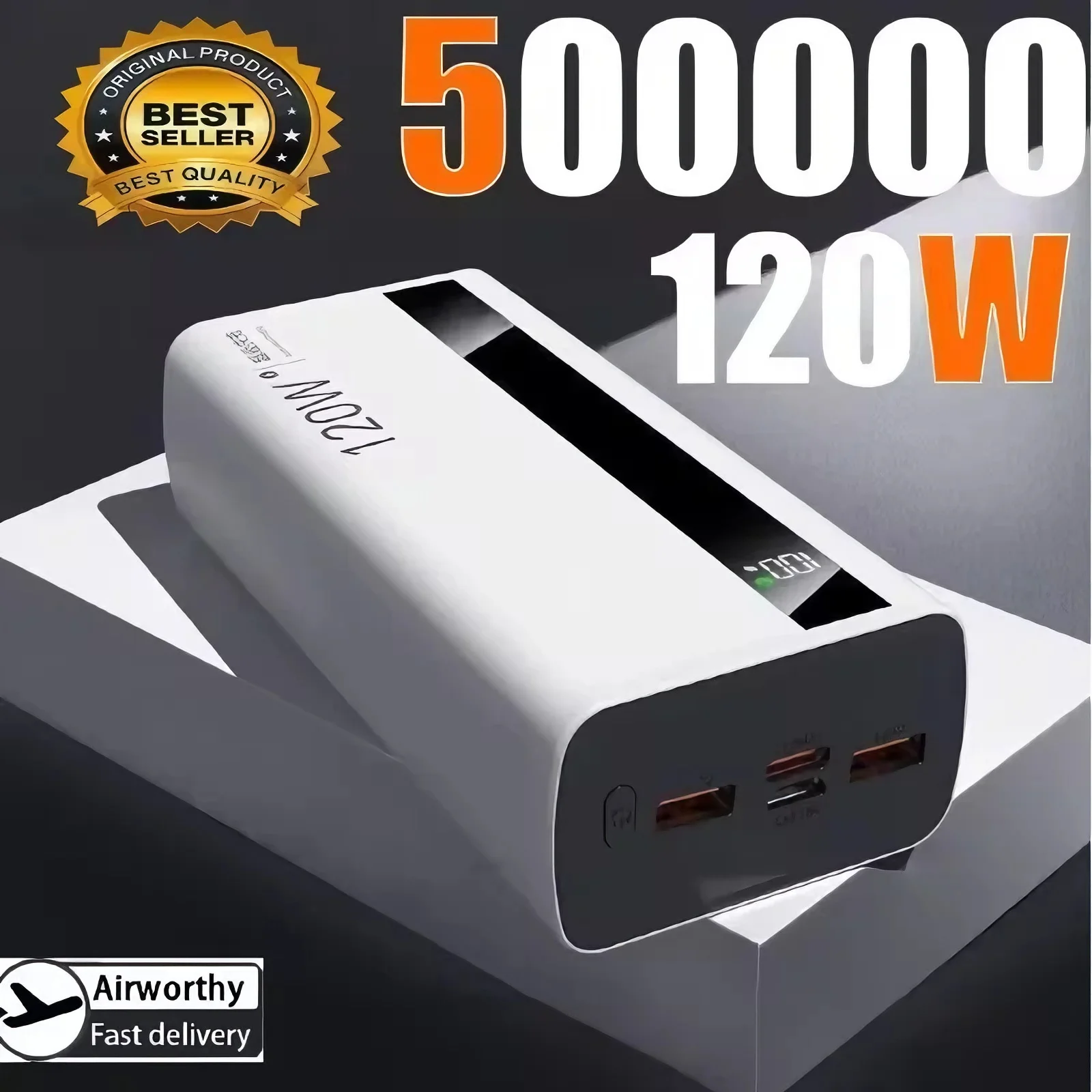 200000mAh High Capacity PowerBank 120W Super Fast Charging Portable External Battery Powerbank For Iphone Huawei Oppo Samsung