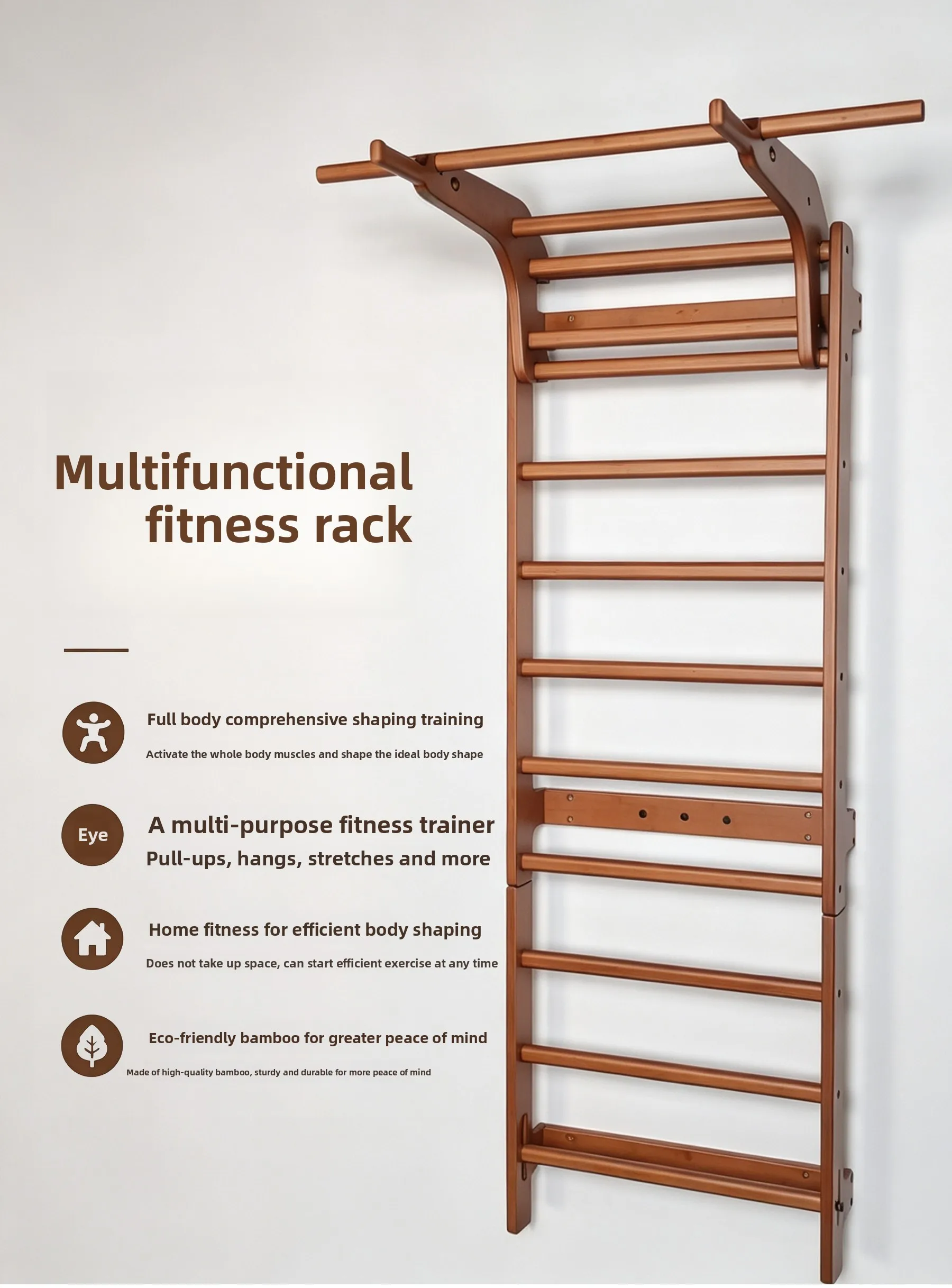 LH Home Fitness Equipment Wall Mounted Multifunctional Pull-up Stretching Frame