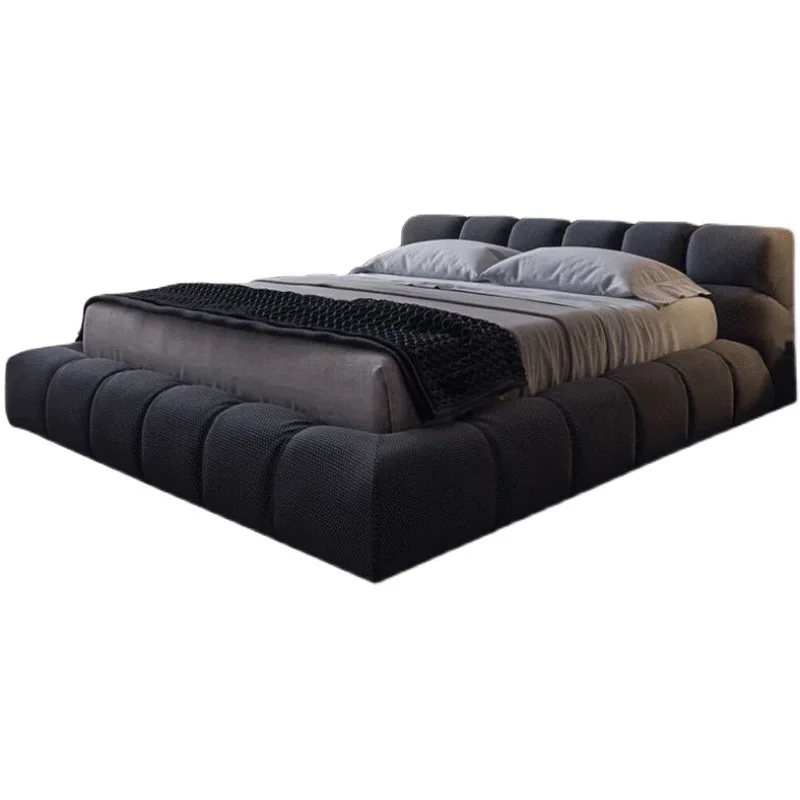 

Modern, simple, fabric bed, Italian style, light luxury, minimalist, soft bag, master bedroom, double, flannel