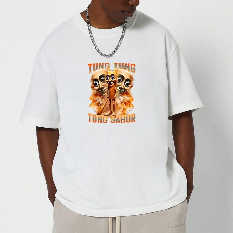 

Gifts for Men Personalized T-Tung Tung Tung S-Sahurs Graphic T Shirts Y2k Clothing Short Sleeve Tee Streetwear Summer Tops