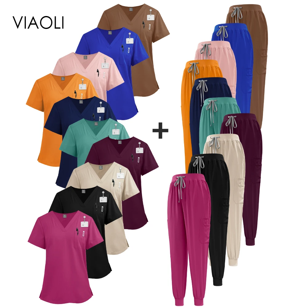 

Multicolor Hospital Workwear Unisex Quick-dry Clinical Surgery Uniforms Doctor Nurse Clothes Medical Scrub Set Pharmacy Lab Suit