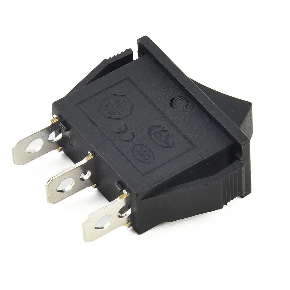 On/Off Rectangle Rocker Switch 3 Position SPDT Black Electrical Equipment With Light Power Switch Switch Cap 12V 16A 250VAC