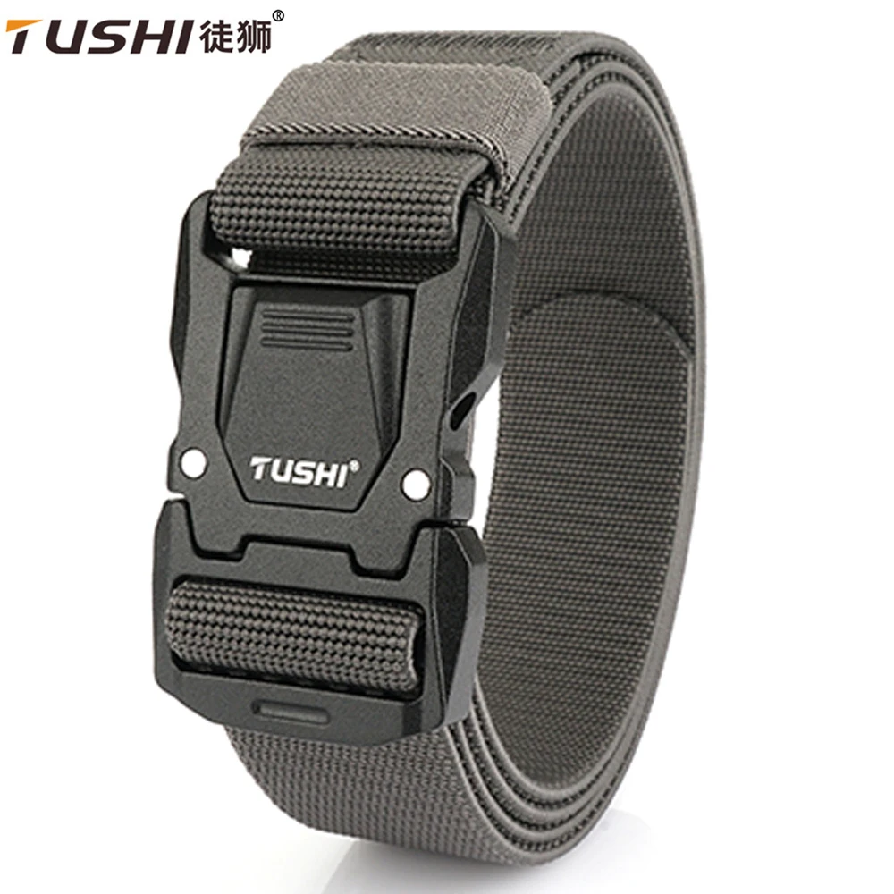 

TUSHI новый уличный тактический ремень для мужчин и женщин, пряжка из алюминиевого сплава, быстросъемный эластичный ремень, повседневный ремень, джинсовый пояс