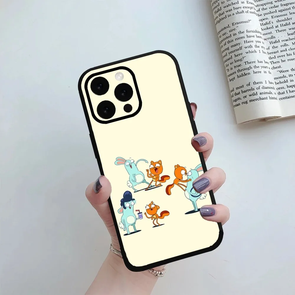 Casing ponsel MINISO, casing ponsel Disney Kiff untuk iPhone Mini 11 12 13 14 15 Pro XS Max X Plus SE XR