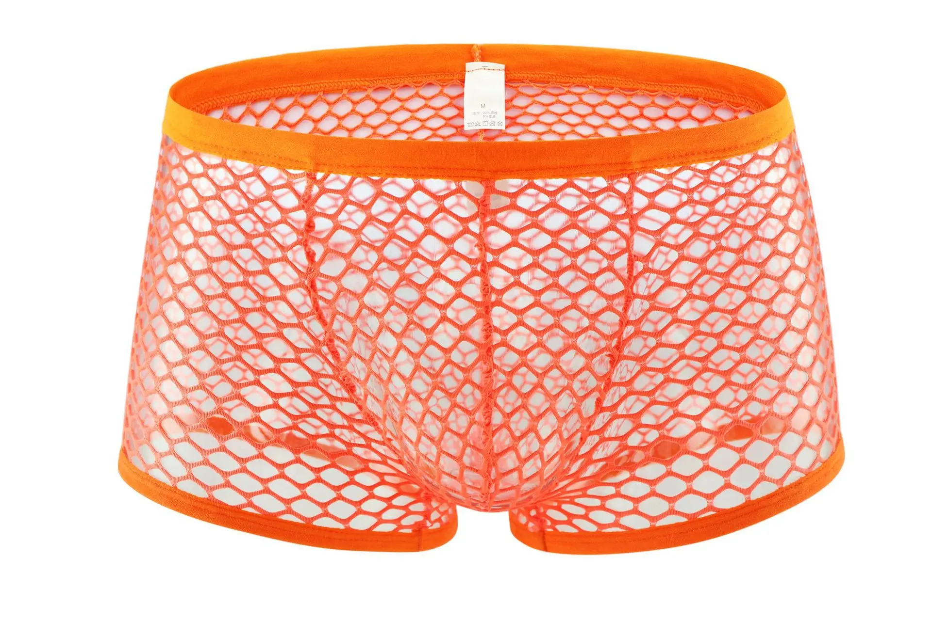Men\'s Summer Mesh Holes Underpants Underwear Boxershorts Breathable Hombre Hole Sexy Transparent Panties Shorts Lingerie