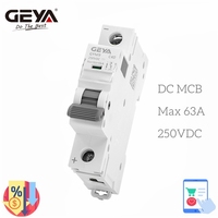 GEYA DC MCB 6KA 1P 250VDC Mini Circuit Breaker 6A 10A 16A 20A 25A 32A 40A 50A 63A Solar MCB Din Rail