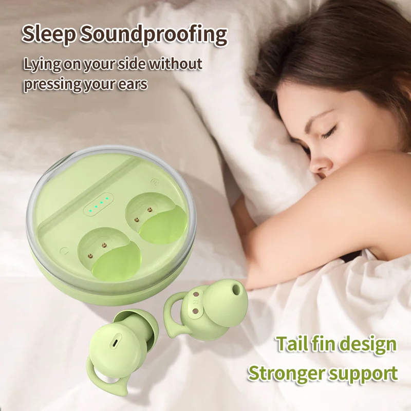 

Sleep Bean Bluetooth Earphone Mini Light Weight Multiple Colors Call Noise Reduction With Fins Listen Music Headphone